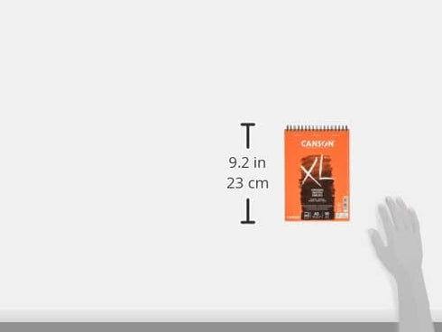 CANSON XL Sketch 90gsm A5 Paper, Fine Grain, Spiral Pad Long Side, 60 Ivory Sheets, Ideal for Professional Artists & Illustrators...