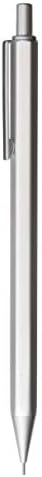 Muji 18616015 Aluminum Hex Mechanical Pencil, Lead Diameter 0.02 inches (0.5 mm), Silver...