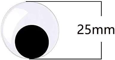 CCINEE 25mm Black Googly Wiggle Eyes 100PCS with Self-Adhesive for DIY Handmade Crafts Decorations...