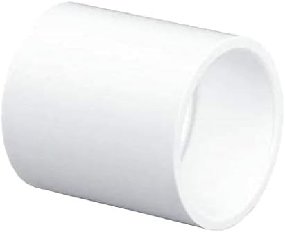White PVC fittings 1/2 Inch Slip Socket x 1/2 Inch Slip Socket Sch 40 PVC 1/2 Inch Socket Coupling Adapter Pipe Fitting PVC Pipe Connectors for Ho...