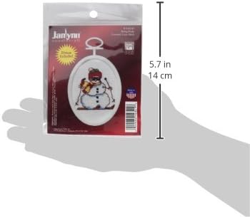 Janlynn 1143-41 18 Count Mini Counted Cross Stitch Kit, 2.75-Inch, Oval, Skiing Dude...
