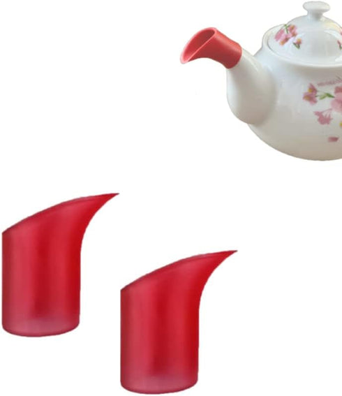 2pcs Teapot Coffeepot Spout Cover Sleeve Leak-proof Drip-proof Silicone Spout Pourer...