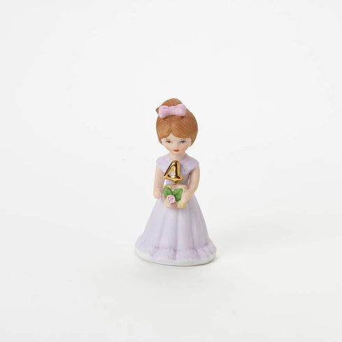 Enesco Growing Up Girls “Brunette Age 4” Porcelain Figurine, 3.5”, White...