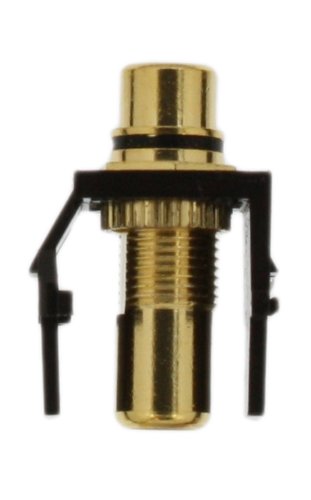 Leviton QuickPort RCA, Gold-Plated Connector with Black Stripe, 40830-BBE, Brown...
