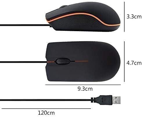 Wired Mouse, USB Wired Computer Mouse for Right or Left Hand, Ergonomic Computer Mouse with Durable Clicks for PC, Computer, Laptop, Desktop, Chro...