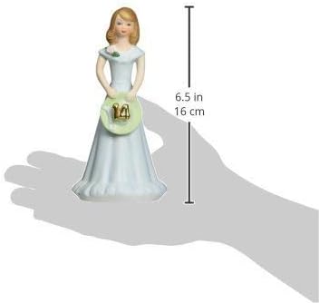 Enesco Growing Up Girls “Brunette Age 14” Porcelain Figurine, 6.5”, White...