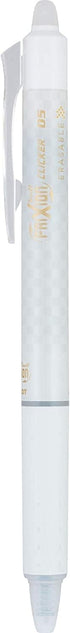 Pilot Frixion Erasable Pens 0.5 Ball Clicker Gel Ink Retractable Pen - Extra Fine Point - White Barrel - Black Ink - Pack Of 3 Pens And 2 Refills...