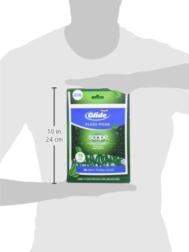 300 Picks, Glide with Scope Outlast Dental-Floss Picks, Mint., Green...