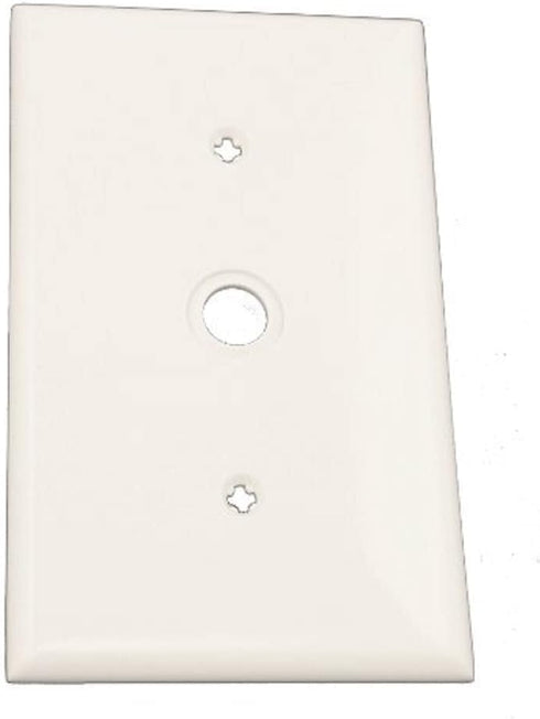 Leviton 1-Gang Cable .406" Diameter Hole Wallplate, 80718-W, White...