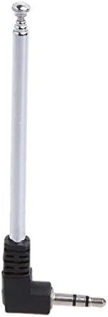 2 Pack 3.5mm Antenna FM AM Radio Telescopic 4 Sections Telescoping Antenna 1/8 inch Jack Plug Connector Retractable 8.5cm-25cm for Mobile Cell Pho...