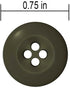 12 Pcs Olive Drab Sewing Buttons 0.75 inch Army Military Buttons 30L Buttons for Craft 4 Hole Polished Matte Finish Buttons 19mm Plastic Buttons f...