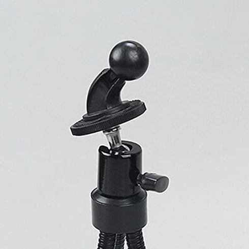 2 Pack 1/4 inch to 17mm Ball Mount Adapter Swivel Bolt for Tripod Selfie Grip Stand Head Phone Pad Tablet Clip Cradles Clamp Holder Connector, Bla...