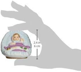 Enesco Growing Up Girls “Brunette Newborn” Porcelain Figurine, 1.75”, Golden,purple...