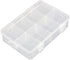 2 Packs 8-Compartments Art Supply Container, Clear Plastic Organizer Box with Dividers for Crafts Jewelry Fishing Tackles Hardware Metal...