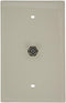 Leviton Midsize Video Wall Jack, F Connector, 40539-MT, Light Almond...