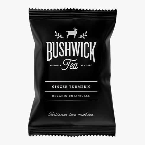 (15 Sachets) Bushwick Tea | Organic Ginger Turmeric Herbal Caffeine Free Tea | Botanicals and Spices | Health and Wellness focused | No Added Suga...
