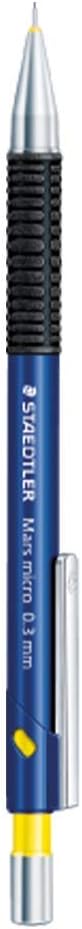 Staedtler Mars Micro Precision Retractable Mechanical Pencil for Writing, Drawing, Engineering Drafting, 0.3mm Lead, 775 03...