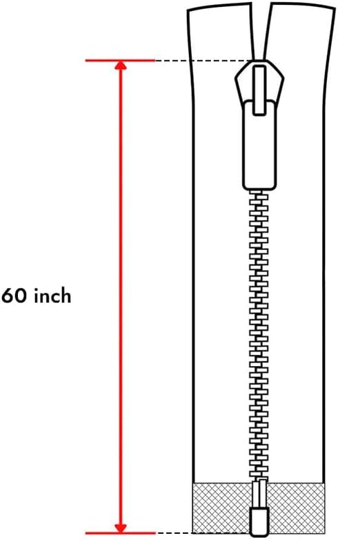 60 inch Metal Zipper Black 60” Gold Brass Metal Heavy Duty Zippers Separating Sewing Zipper Craft Zippers...