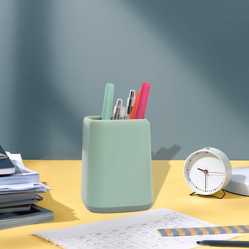 Pencil Holder, Pen Cup Makeup Brush Holder, Desktop Organizer Storage Case Scandinavian Design Stationery for School Home Office Supplies (Green)...