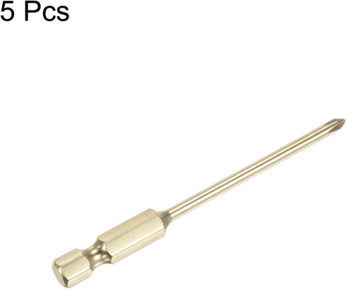 5pcs PH0 Phillips Head Screwdriver Drill Bit 3" Length 0.12" Dia 1/4 Inch Hex Shank S2 Steel Magnetic Cross Head for Power Tool...