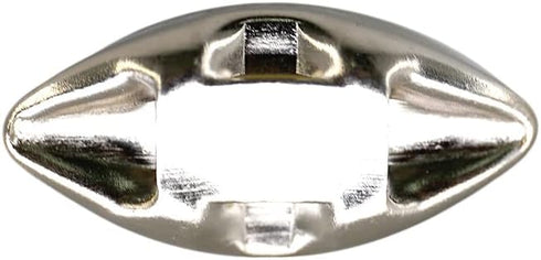 20 pcs Decorative Oval Faux Pearl Cross Hole Metal Base Sewing Buttons - 15x7mm - 5/8"...