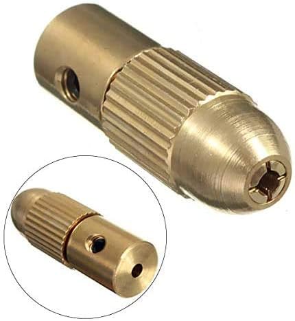 Mesee 3 Set 0.5-3mm Brass Drill Chuck Set Small Electric Drill Bit Collet Mini Twist Drill Chucks Adapter for Rotary Tools Fits 3.17mm Motor Shaft...