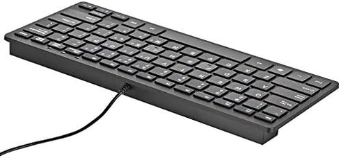 iKKEGOL USB Mini Slim Wired 78 Key Small Super Thin Compact Keyboard for Desktop Laptop PC Win 7 Mac (Black)...