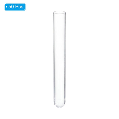 PATIKIL 8ml Plastic Test Tubes, 50Pcs 100x13mm Tubes for Scientific Experiments Party Decoration Candy Bead Storage Bath Salt Lab Use, Clear...