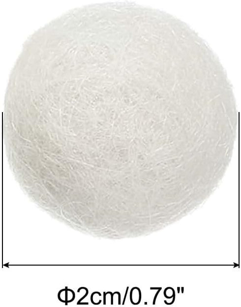 PATIKIL Wool Felt Balls Beads Wool Felting Pom 2cm 20mm White for Home Crafts Handcrafts Project DIY Pack of 50...