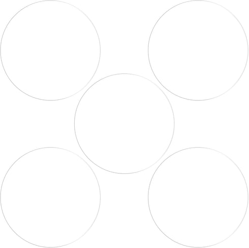 5pcs Watch Screen Protector 49mm Dia 0.35mm Thick Round Soft Fiberglass Anti-Bubble Smartwatch Glass Screen Protection Film, Clear (for Flat Scree...