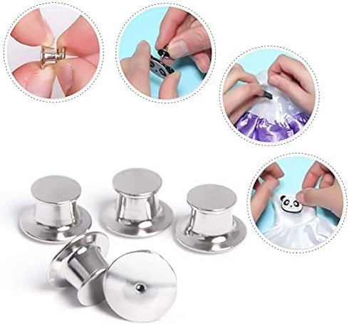 55 Pieces Metal Pin Backs Locking Pin Keepers Locking Clasp...