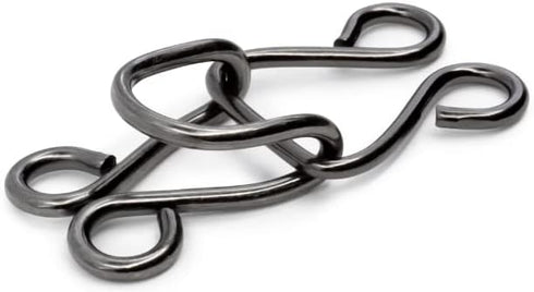 Metal Hooks & Eyes Closure Sewing Black Hooks Heavy Duty for Clothing Skirt Closures Sewing Hooks for Pants, 4 Sets in a Pack...