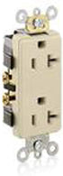 Leviton 16342-I 20-Amp, 125-Volt, Decora Plus Duplex Receptacle, Straight Blade, Commercial Grade, Self Grounding, Ivory...