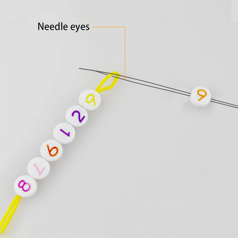 18 Pcs Beading Needles Set, 6Sizes Big Eye Beading Needles with Needle Bottle for Jewelry Making...