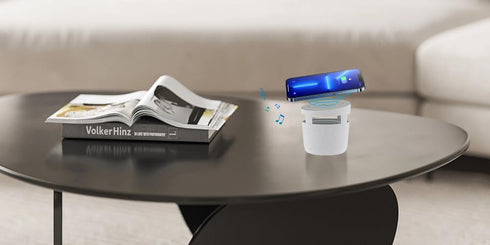 Portable Bluetooth Speaker with Built-in Wireless Charger Compatible with iPhone, Samsung Galaxy, Google Pixel, LG, Sony, Oneplus, Xiaomi, Gifts f...