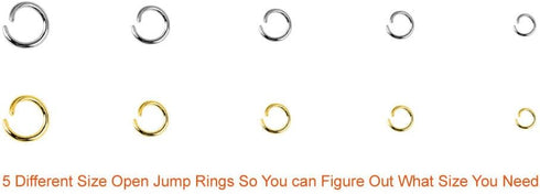 Paxcoo 1200Pcs Open Jump Rings and Lobster Clasps Jewelry Findings Kit with Pliers for Jewelry Making (Silver and Gold)...