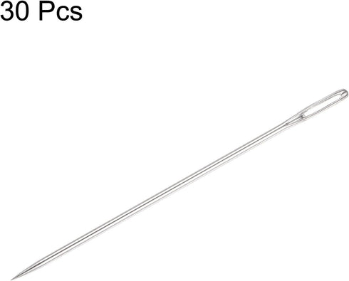 HARFINGTON 30pcs Beading Needles 1.6mm Dia Long Straight Sewing Needles Stainless Steel Embroidery Sewing Needles 3Inch...