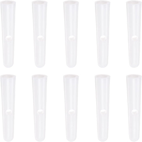 10pcs Umbrella Tail Beads 4.6mm Hole Dia 35.7mm Length PP Plastic Umbrella Bone Cover for Folding Umbrella Cover Parts, White...