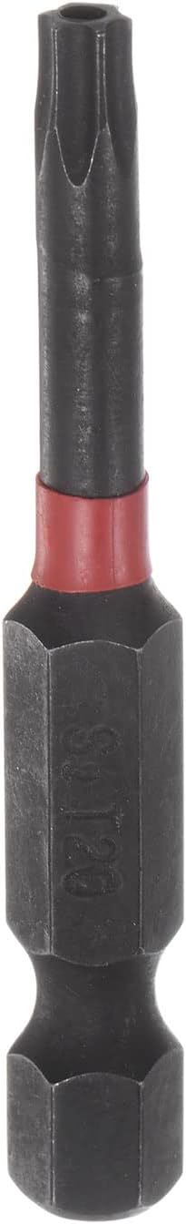 T20 Impact Rated Torx Bit 1/4" Hex Shank 2" Length Magnetic Security Star Screwdriver Power Tool...
