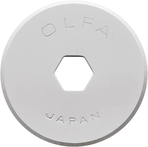 OLFA 18mm Rotary Cutter Replacement Blades, 2 Blades (RB18-2) - Stainless Steel Circular Rotary Fabric Cutter Blade for Crafts, Sewing, Quilting, ...