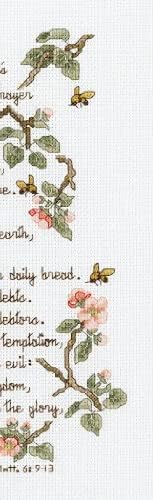 Janlynn Counted Cross Stitch Kit, The Lord's Prayer, Blue, By the yard...