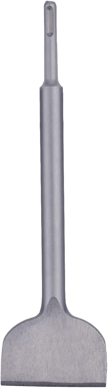 1.57x10inch (40x250mm) Scraping Chisel SDS Plus Tile Removal Chisel for Tile Masonry Concrete Cement Brick Stone Floor Wall (Angled Bent, 1.57x10i...