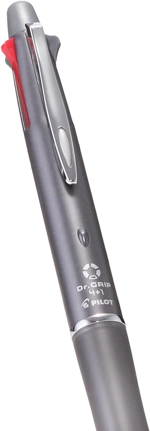 Pilot Dr. Grip Multi Function Pen, 0.5mm Acro Ink Ballpoint Pen, 0.5mm Mechanical Pencil, Gray (BKHDF1SEF-GY)...