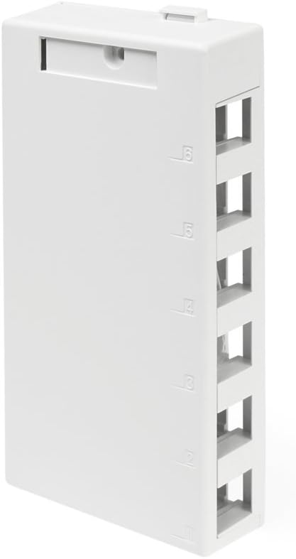 Leviton 41089-6WP QuickPort Surface Mount Housing, 6-Port, White...