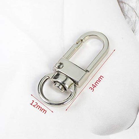 10 Pcs Swivel Lobster Claw Clasps Hardware Accessories Rotating Dog Buckle Metal Spring Key Chain Hook Clasps for Handbag DIY Bags Key Rings and J...