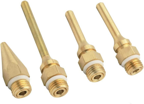 Eyech 4 pack Interchangeable Hot Glue Gun Nozzles Copper Glue Gun Nozzle Assortment Set for Melting Glue Gun Use Craft Repair Tool 2.0x70mm 2.0x50...