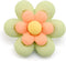 20 pcs Cute Green Resin Six Petals Flower Sewing Coat Buttons with Loop -20mm -13/16"...