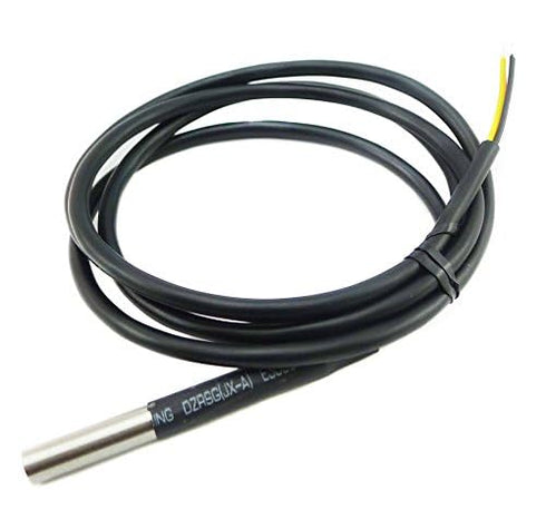 3PCS DS18B20 Waterproof Stainless Steel Temperature Sensor Digital Temperature Probe Sensor Cable Temperature Range (-55?~ +125?) 6 * 50mm 1 Meter...