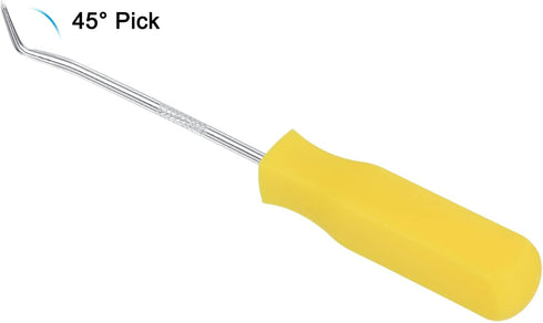 PATIKIL O-Ring 45 Degree Pick 142mm, Oil Seal Gasket Precision Screwdriver Puller Remover Removal Tool, Yellow...