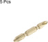 5pcs PH2 Phillips Head Screwdriver Double Ended Driver Bit 2" Length 0.25" Dia S2 Steel Magnetic Long Double Sided Cross Head for Power Tool...